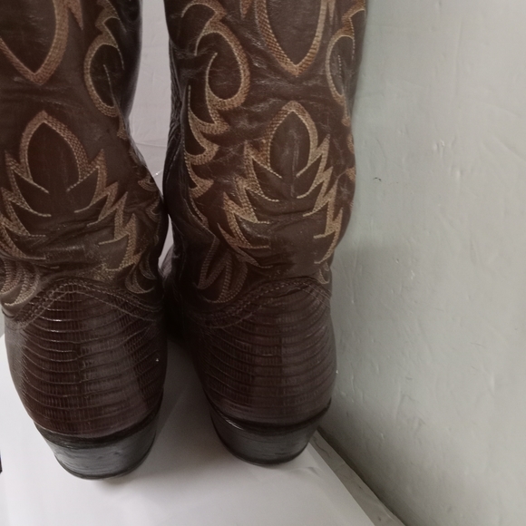 Vintage Iguana Boots Nocona Men's Lizard Exotic Leather Sz 8D Style 28170 - Picture 10 of 11
